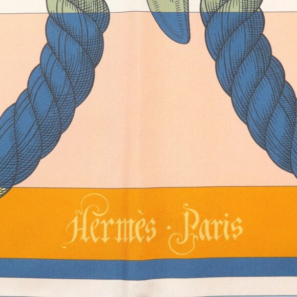 HERMES Blue Scarf - Picture 6 of 8
